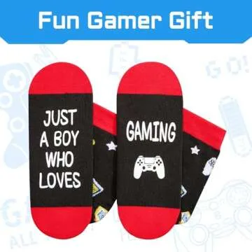 Gamer Gifts for Gamers Men - Funny Gaming Socks for Teen Boys, Video Game Socks for 13-18 Years Kids,Christmas Gifts for Adult