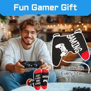 Gamer Gifts for Gamers Men - Funny Gaming Socks for Teen Boys, Video Game Socks for 13-18 Years Kids,Christmas Gifts for Adult