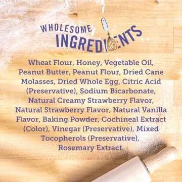 Three Dog Bakery Soft Baked PB&J Bites, Peanut Butter & Strawberry Flavor, Premium Treats for Dogs, 13 Ounce Box, brown (320035)