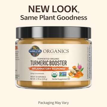 Garden of Life Organic Turmeric Booster - 30 Servings for Inflammation & Recovery