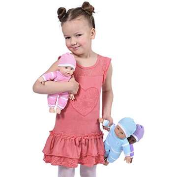 The New York Doll Collection 11 inch Soft Body Doll in Gift Box - Award Winner & Toy 11" Baby Doll (African American)