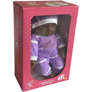 The New York Doll Collection 11 inch Soft Body Doll in Gift Box - Award Winner & Toy 11" Baby Doll (African American)