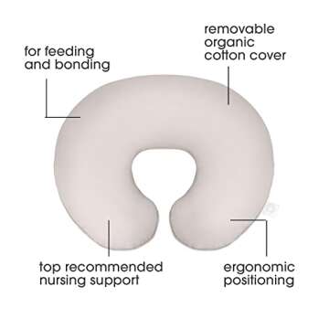 Boppy Nursing Pillow Organic Support - Sand, Ergonomic Feeding Essential