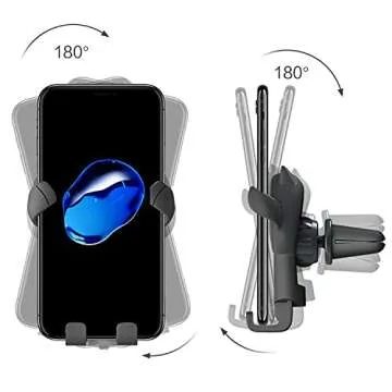 Brfise Pink Phone Holder for Car Cute, Kawaii Cell Phone Holder Car Mount for Air Vent Dashboard Windshield Compatible with iPhone 12 Pro Max/XR/XS/X/11/8/7 Plus/6s/Samsung S20 Ultra/Note 10