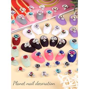 Shop 60Pcs Planet Nail Art Charms for Stunning DIY Designs