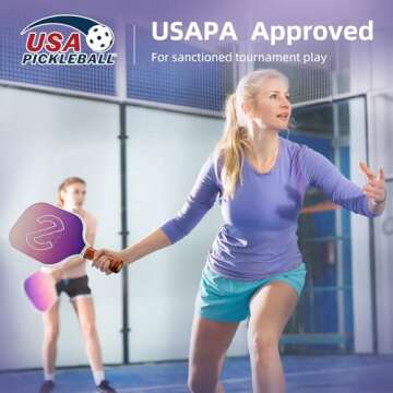 Niupipo Pickleball Paddles Set - USA Approved for Tournaments