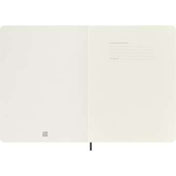 Moleskine Classic Notebook, Soft Cover, XL (7.5" x 9.5") Plain/Blank, Black, 192 Pages