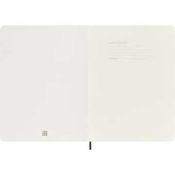 Moleskine Classic Notebook, Soft Cover, XL (7.5" x 9.5") Plain/Blank, Black, 192 Pages