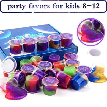 Jajskuwa Galaxy Slime Putty 25 Pack Fun for Kids