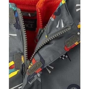 The Children's Place Baby Boy's and Toddler 2 Piece Set Snowsuit, Jacket and Bib Overall Pant