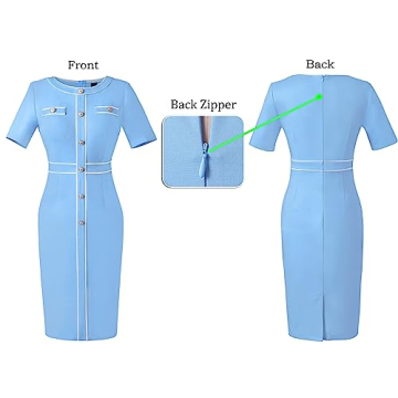 VFSHOW Womens Professional Work Dress for Office and Parties