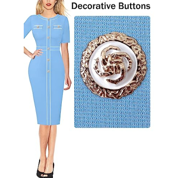 VFSHOW Womens Professional Work Dress for Office and Parties