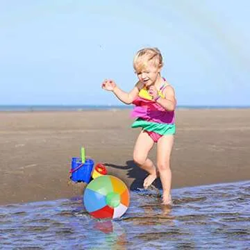 SYZ 12" Beach Balls Bulk - Inflatable Swimming Pool Toys for Kids Birthday Party Supplies Favors Luau Decorations - Blow Up Classic Rainbow Color Beachball Summer Water Games Fun Gifts (12 Pack)