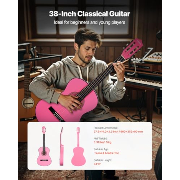 VEVOR 38 Inch Beginner Acoustic Guitar, Full Starter Kit
