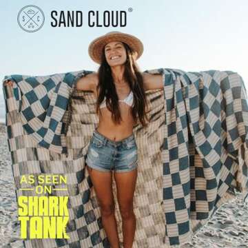 Sand Cloud Oversized Throw Blanket - 100% Organic Turkish Cotton & Heavy Weight Jacquard Weave - Sof...