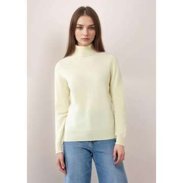 Luxurious Hearth Cashmere Turtle Neck Sweater for Ladies