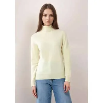Luxurious Hearth Cashmere Turtle Neck Sweater for Ladies