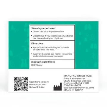 BASE LABORATORIES Saline Solution for Nebulizers - 25 Vials