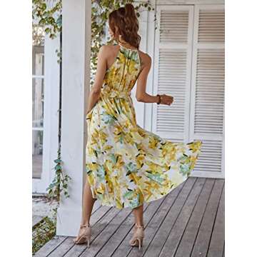 KAYWIDE Women's Summer Halter Neck Dress for Beach Events