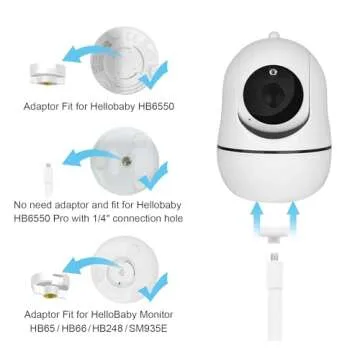 15.7 inches Baby Monitor Mount Compatible with HelloBaby HB65/HB6550/HB6550 pro/HB66/HB248,ANMEATE S...