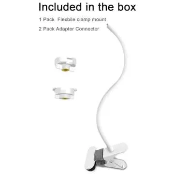 15.7 inches Baby Monitor Mount Compatible with HelloBaby HB65/HB6550/HB6550 pro/HB66/HB248,ANMEATE SM935E Baby Monitor Camera Flexible Clip Clamp Mount Long Gooseneck Arm