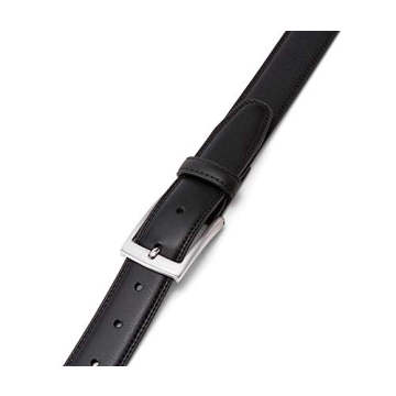 Miloride Genuine Black Leather Dress Belt for Formal or Casual