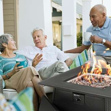 Four Seasons 28" Smokeless Gas Fire Pit Table for Outdoor