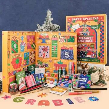 Grabie 2024 Limited Edition Holiday Advent Calendar, Mystery Box with 24 Handcrafted Art Tools Set, ...