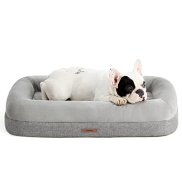 Lesure Memory Foam Dog Bed - Comfortable & Stylish for Medium Dogs