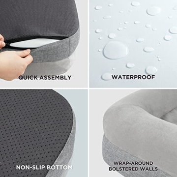 Lesure Memory Foam Dog Bed - Comfortable & Stylish for Medium Dogs