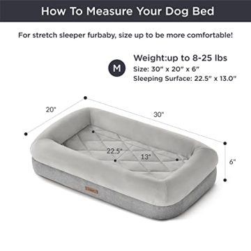 Lesure Memory Foam Dog Bed - Comfortable & Stylish for Medium Dogs