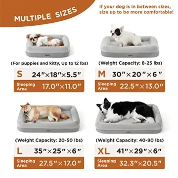 Lesure Memory Foam Dog Bed - Comfortable & Stylish for Medium Dogs