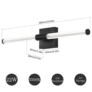 Modern Black LED Bathroom Vanity Lights for Style & Efficiency