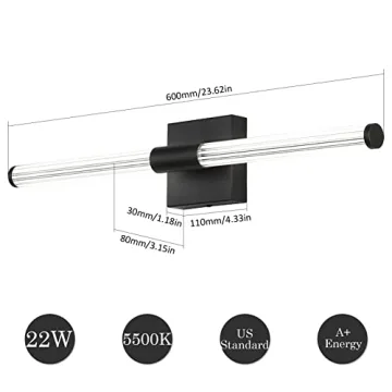 Modern Black LED Bathroom Vanity Lights for Style & Efficiency