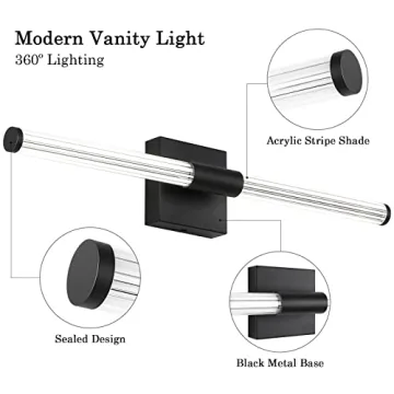 Modern Black LED Bathroom Vanity Lights for Style & Efficiency