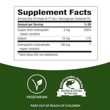 Nature's Way Chlorofresh, Liquid Chlorophyll Concentrate Drops, Internal Deodorant*, Supports Detoxification Pathways*, Mint Flavored, 2 Fl. Oz.