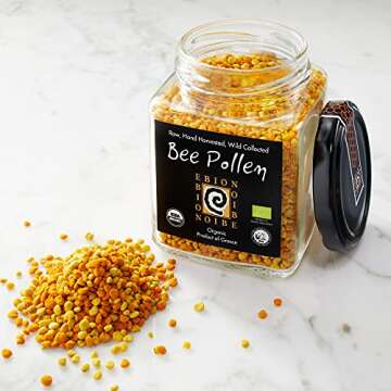 Wild Raw Organic Superfood Greek Bee Pollen Unheated Untreated - Hand Collected in the Arta Mountains of Greece (SHIPS FROM OUR FREEZER) (125 grams)