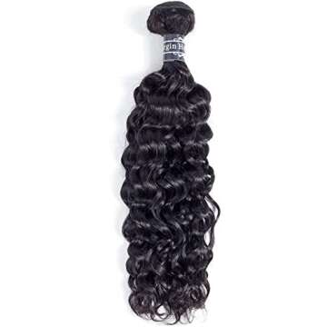 Amella Hair 100% Unprocessed Brazilian Kinky Curly Hair Extensions - 1 Bundle, 90-95g, Natural Color