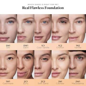 Laura Mercier Real Flawless Weightless Perfecting Waterproof Liquid Foundation: Medium-Buildable Coverage, 12 HR Fade-Proof Wear, Natural Finish, Hydrating, Long Lasting, Non-Comedogenic, Cashew​