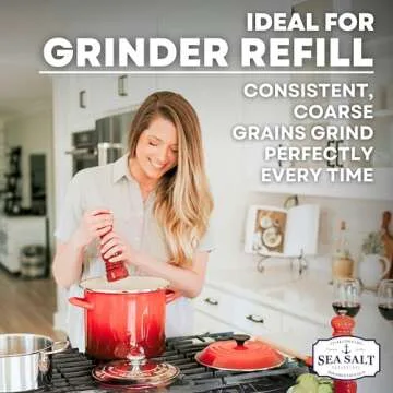 Mineral-Rich Sea Salt for Grinder Refill, Non-Iodized