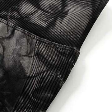 OMKAGI Women Scrunch Butt Lifting Leggings Seamless High Waisted Workout Yoga Pants(XL,88-Black Tie Dye)