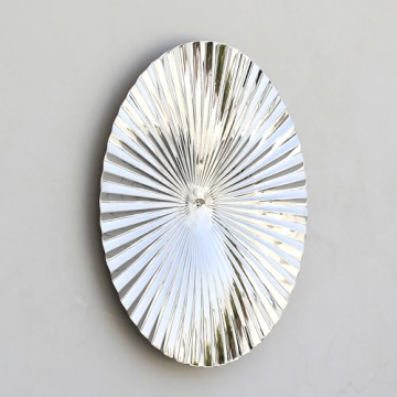 Decorlives Round Sunburst Metal Wall Art for Contemporary Homes