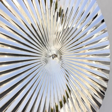 Decorlives Round Sunburst Metal Wall Art for Contemporary Homes