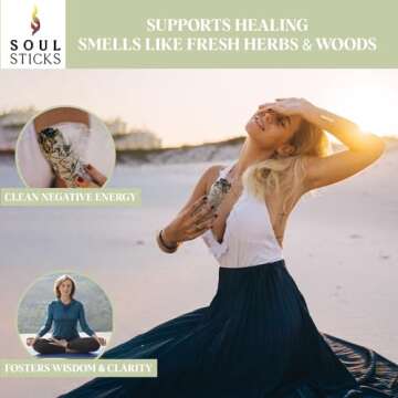 SOUL STICKS 4" Organic White Sage Smudge Sticks (6 Pack) Smudging Incense Sticks for Stress Relief, Home Cleansing, Meditation & Smudging Rituals | Sustainably Sourced California White Sage Bundle