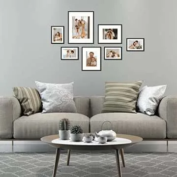 Golden State Art Aluminum Frame Set of 7 for Home Decor