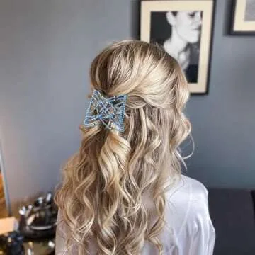 5 Pieces Stretchy Magic Comb Adjustable Elastic Hair Clip for Women Girls No Crease Pins Vintage Bun Maker Accessories for Curly Thick Wavy Hair Ponytail