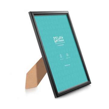 LaVie Home 8x10 Picture Frames (6 Pack, Black) Simple Designed Photo Frame with High Definition Glas...