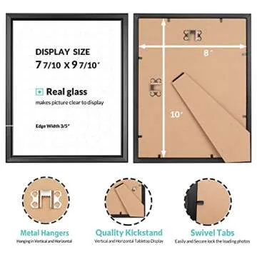 LaVie Home 8x10 Picture Frames (6 Pack, Black) Simple Designed Photo Frame with High Definition Glass for Wall Mount & Table Top Display, Set of 6 Classic Collection