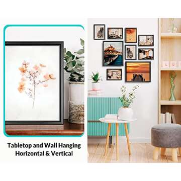 LaVie Home 8x10 Picture Frames (6 Pack, Black) Simple Designed Photo Frame with High Definition Glass for Wall Mount & Table Top Display, Set of 6 Classic Collection