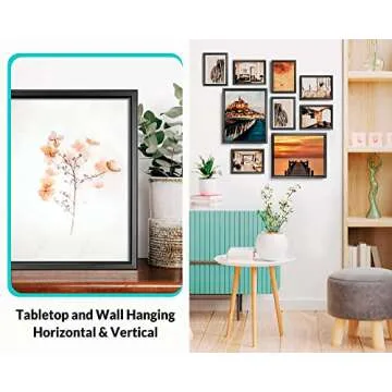 LaVie Home 8x10 Picture Frames (6 Pack, Black) Simple Designed Photo Frame with High Definition Glass for Wall Mount & Table Top Display, Set of 6 Classic Collection